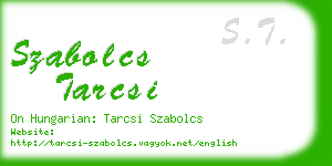 szabolcs tarcsi business card